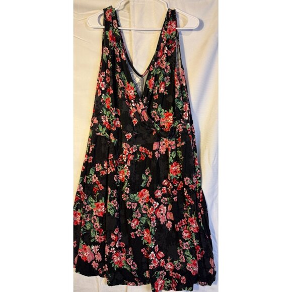 Romantic Floral Dress Boho Hippie Indie Dress Womens Plus 3X Whimsygoth Maurices - Picture 1 of 3